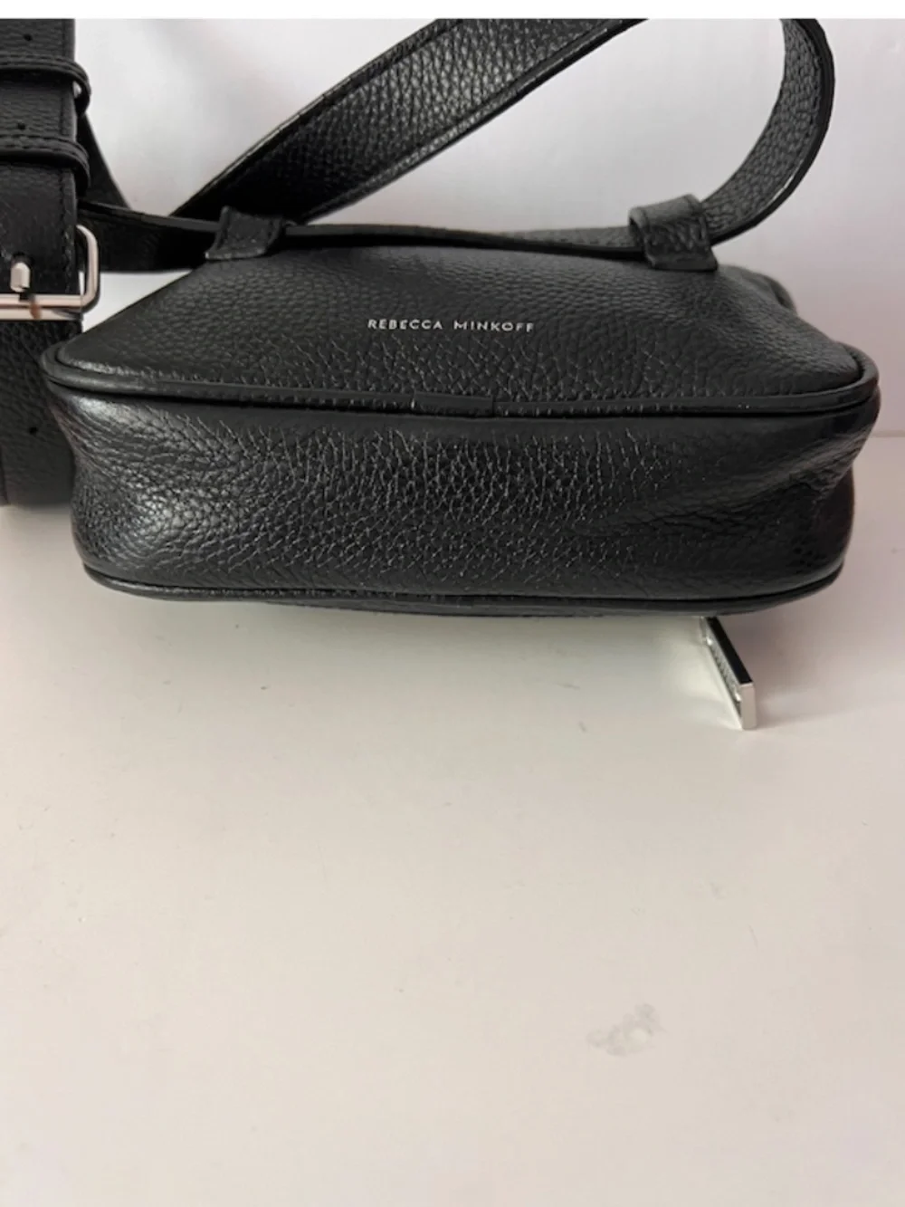 Rebecca Minkoff 3 Zip Leather Belt Fanny pack Bag Black